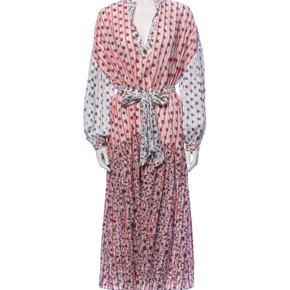 Ulla Johnson Striped Red and White Maxi Dress